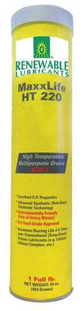 Renewable Lubricants 16 oz High Temperature Grease Cartridge 89001