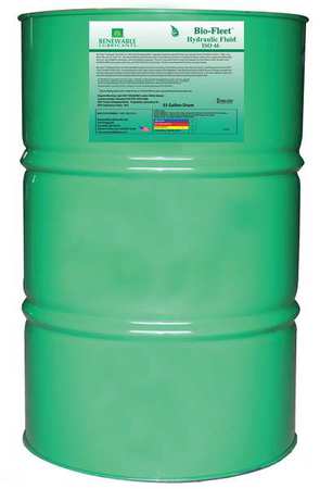 Renewable Lubricants 55 gal Drum, Hydraulic Oil, 46 ISO Viscosity, Not Specified SAE 80836