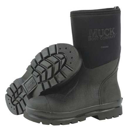 MUCK BOOT CO Boots, Size 10, 12" Height, Black, Plain, PR CHM-000A/10