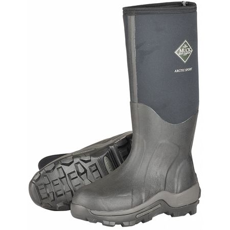 Muck Boot Co Boots, Size 9, 16" Height, Black, Plain, PR ASP-000A/9