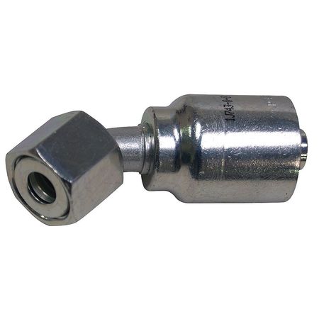 PARKER Hose Fitting, Female ORS, Elbow, Hose 1/4 1J743-4-4