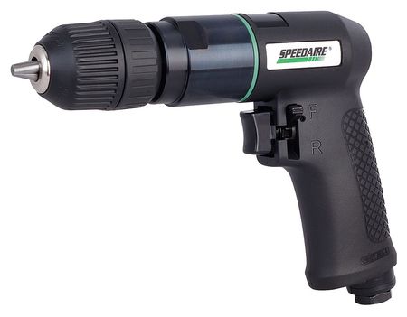 Speedaire Air Drill, Keyless, 3/8 In, 1800 RPM 21AA71