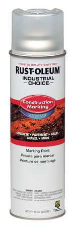 Rust-Oleum Construction Marking Paint, 17 oz., Clear, Water -Based 264693