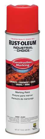 Rust-Oleum Construction Marking Paint, 17 oz., Safety Red, Water -Based 264696