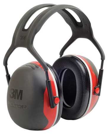 3M Peltor Over-the-Head Ear Muffs, 28 dB, Peltor X3, Black/Red X3A