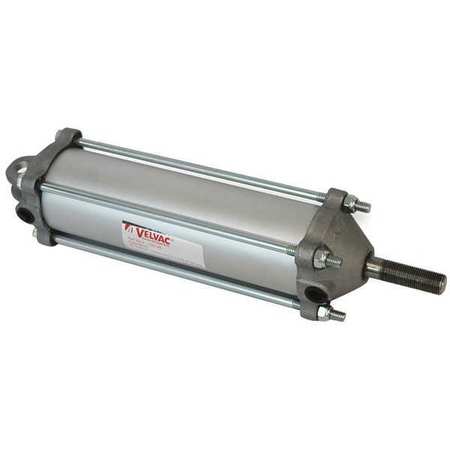 VELVAC Air Cylinder, 2 1/2 in Bore, 6 in Stroke, Single Acting 100126