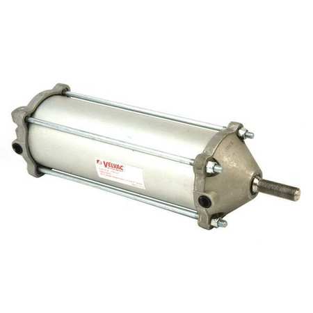 VELVAC Air Cylinder, 3 1/2 in Bore, 8 17/25 in Stroke, Double Acting 100136