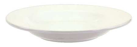 CRESTWARE Rimmed Bowl, 15 oz., Ceramic Bright White PK12 AL62