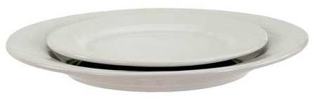 CRESTWARE Plate, 10-1/4", Ceramic Bright White PK12 FR46
