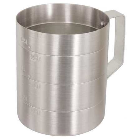 CRESTWARE Measuring Cup, Aluminum, 4 qt. Dry MEA04D