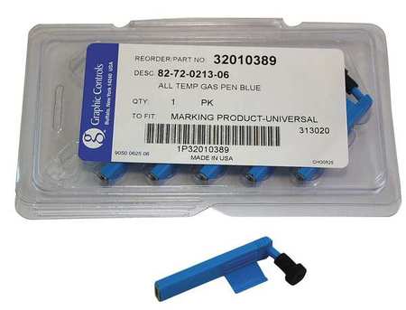 GRAPHIC CONTROLS Chart Recorder Pen, Blue, PK6 82-72-0213-06 - BLUE STATIC PENS