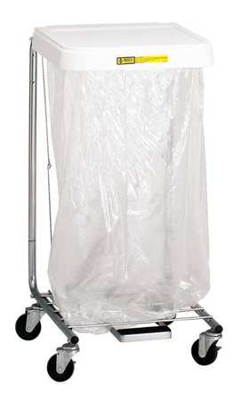 R&B Wire Products Single Medium Duty Hamper with Foot Pedal, 28" High 692/28