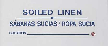 R&B WIRE PRODUCTS Bilingual Hamper Label "Soiled Linen", Blue Text, Pack of 5 602SLB