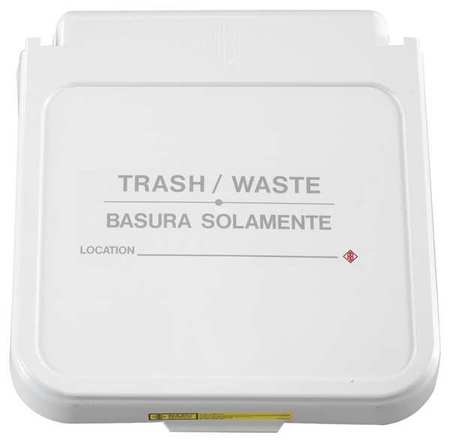 R&B WIRE PRODUCTS Bilingual Hamper Label "Trash/Waste", Orange Text, Pack of 5 602TWO