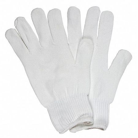 MCR SAFETY 10 Gauge, Stretch Nylon, White, PK12 9630XSM