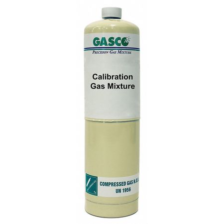 GASCO Calibration Gas, Air, Isobutane, 17 L, CGA 600 Connection, +/-5% Accuracy, 240 psi Max. Pressure 17L-18A-0.3