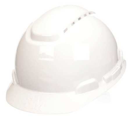 3M Front Brim Hard Hat, Type 1, Class C, Ratchet (4-Point), White H-701V