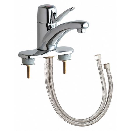 CHICAGO FAUCET Manual 4" Mount, Single Lever Hot And Cold Water, Polished chrome 2200-4ABCP