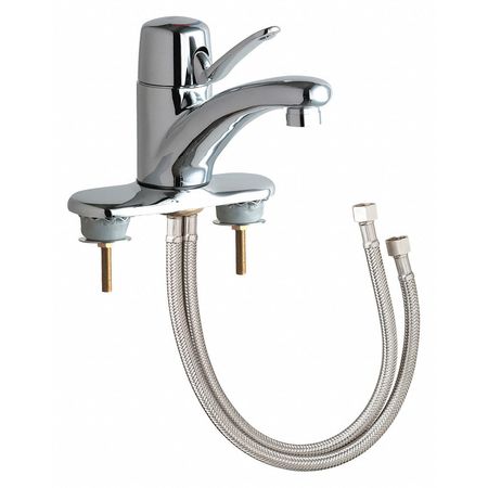 Chicago Faucet Manual 4" Mount, 1 Hole Single Lever Hot And Cold Water, Chrome plated 2200-4E2805ABCP