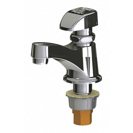 CHICAGO FAUCET Single Supply Metering Sink Faucet 335-E12COLDABCP