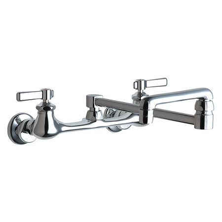 CHICAGO FAUCET Manual 7-1/4" - 8-3/4" Mount, Sink Faucet, Chrome plated 540-LDDJ18ABCP