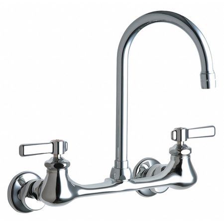 CHICAGO FAUCET Manual 7-1/4" - 8-3/4" Mount, Sink Faucet, Chrome plated 540-LDGN2AE3ABCP