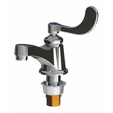 CHICAGO FAUCET Manual Single Hole Mount, 1 Hole Bathroom Faucet, Chrome plated 700-317COLDABCP