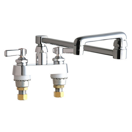 CHICAGO FAUCET Manual 4" Mount, Sink Faucet, Chrome plated 891-DJ13ABCP