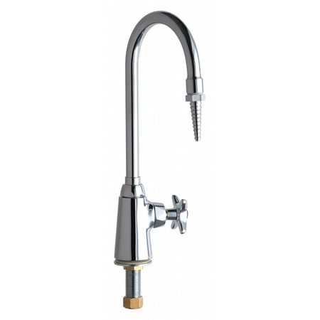 CHICAGO FAUCET Single Handle 1 Hole Single Inlet Cold Water Faucet, Chrome plated 927-XKCP