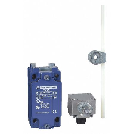 TELEMECANIQUE SENSORS Heavy Duty Limit Switch, Adjustable Rod, Rotary, 1NC/1NO, 10A @ 240V AC, Actuator Location: Side XCKJ10559H7