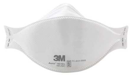3M N95 Disposable Respirator, Universal, White, PK20 9210+