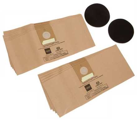 NOBLES Paper/Ply Vacuum Bags, 12 PK 9009765