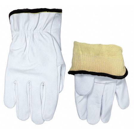 MCR SAFETY Leather Palm Gloves, Goatskin Palm, XL, PR 3601KXL