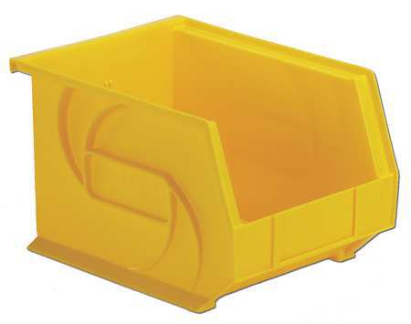 LEWISBINS 40 lb Hang & Stack Storage Bin, Plastic, 8 1/4 in W, 7 in H, Yellow, 10 3/4 in L PB108-7 Yellow