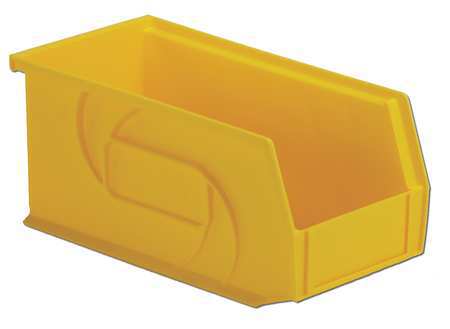 Lewisbins 30 lb Hang & Stack Storage Bin, Plastic, 5 1/2 in W, 5 in H, Yellow, 10 7/8 in L PB105-5 Yellow