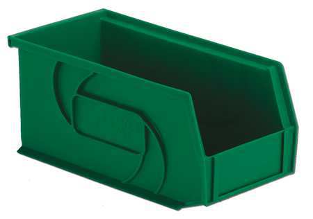 Lewisbins 30 lb Hang & Stack Storage Bin, Plastic, 5 1/2 in W, 5 in H, Green, 10 7/8 in L PB105-5 Green