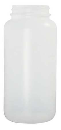 QORPAK Bottle, Wide Mouth, 128 Oz, Round, PK4 PLA-03312