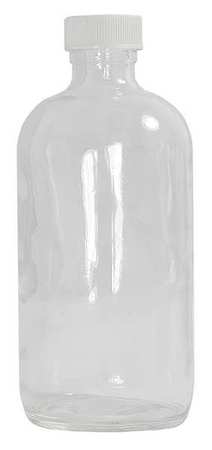 QORPAK Bottle, Sfty Ctd, 16 Oz, Boston Round, PK60 GLC-06414