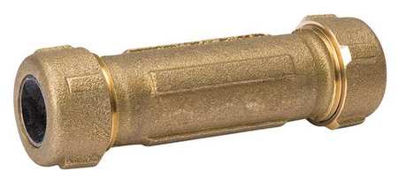 Zoro Select Low Lead Brass Coupling, Compression, 1" Pipe Size 160-306NL