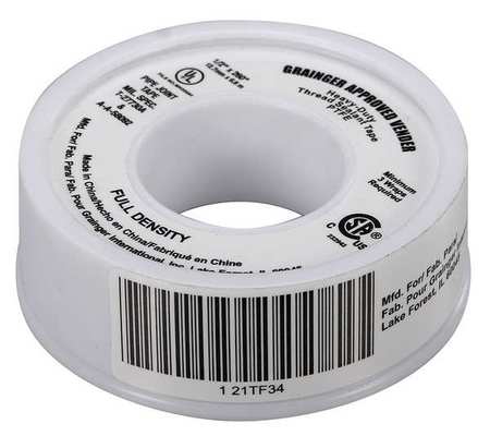 ZORO SELECT Sealant Tape, 1/2 x 260 In 21TF34