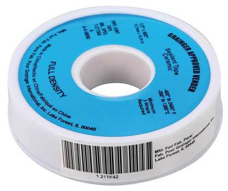 ZORO SELECT Sealant Tape, 1/2 x 600 In 21TF42