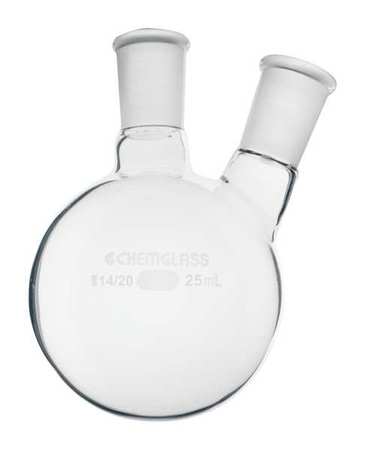 CHEMGLASS Round Bottom Flask, 25mL CG-1520-43