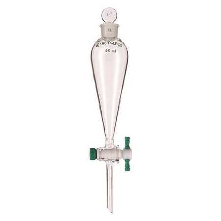 ZORO SELECT Separatory Funnel, 250mL,  CG-1742-04