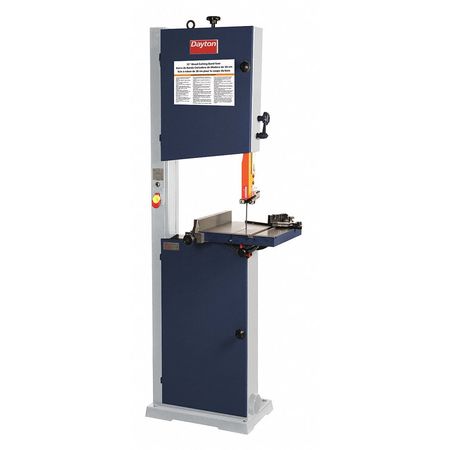 Dayton Band Saw, 10" x 14-5/8" Rectangle, 10" Round, 10 in Square, 120/240V AC V, 0.75 hp HP 21UN02