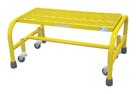 COTTERMAN Rolling Ladder, Steel, 12"H., Yellow 1001N2626A1E10B3C2P1