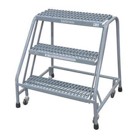 COTTERMAN Rolling Ladder, Steel, 30"H., Gray, Base Depth: 36" 1003N2630A1E20B3C1P6