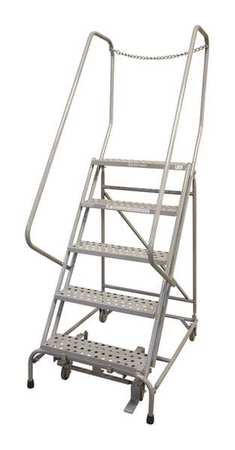 Cotterman 80 in H Steel Rolling Ladder, 5 Steps, 450 lb Load Capacity 1005R1820A6E10B4D3C1P6