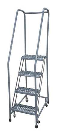 COTTERMAN 70 in H Steel Rolling Ladder, 4 Steps, 450 lb Load Capacity 1504R1820A3E10B3C1P6
