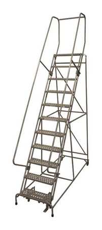 Cotterman 140 in H Steel Rolling Ladder, 11 Steps, 450 lb Load Capacity 1511R2632A6E10B4W5C1P6