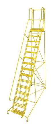 COTTERMAN 192 in H Steel Rolling Ladder, 15 Steps, 450 lb Load Capacity 1515R2642A6E30B4W4C2P3